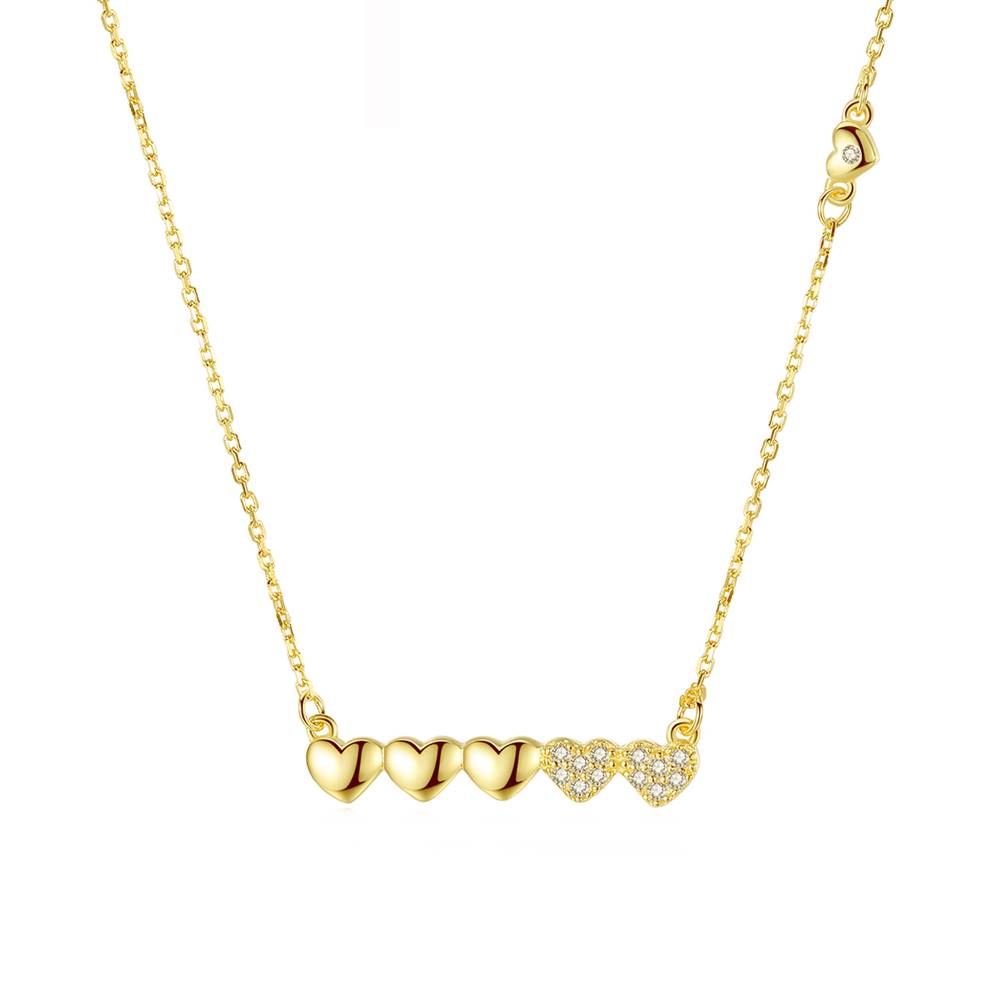 Colier din Argint Adora Diamond Hearts