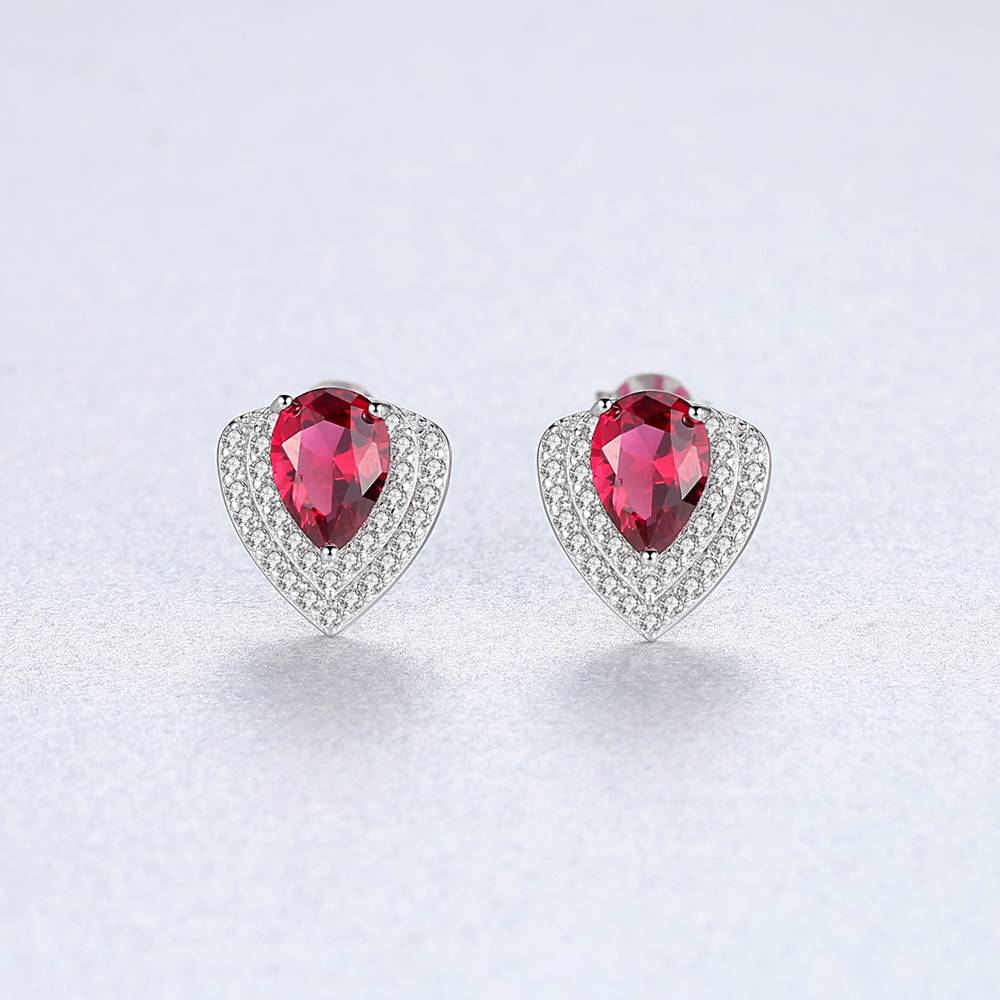 Set din Argint Dark Ruby