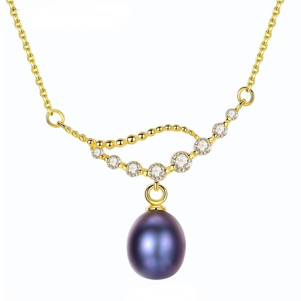 Colier din Argint Mae Black Pearl