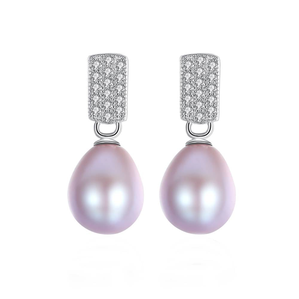 Cercei din Argint Aurelia Diamond Pearls