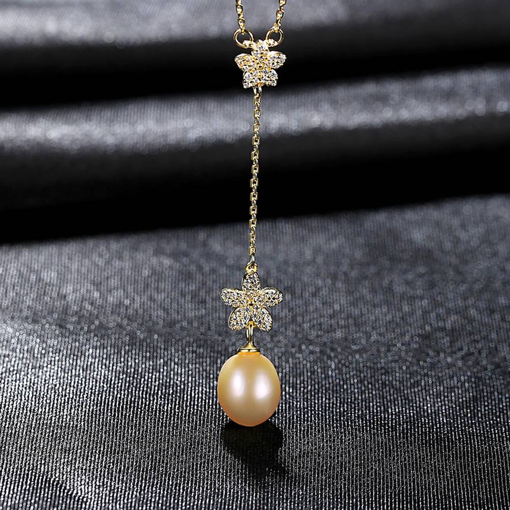 Colier din Argint Long Loving Pearl