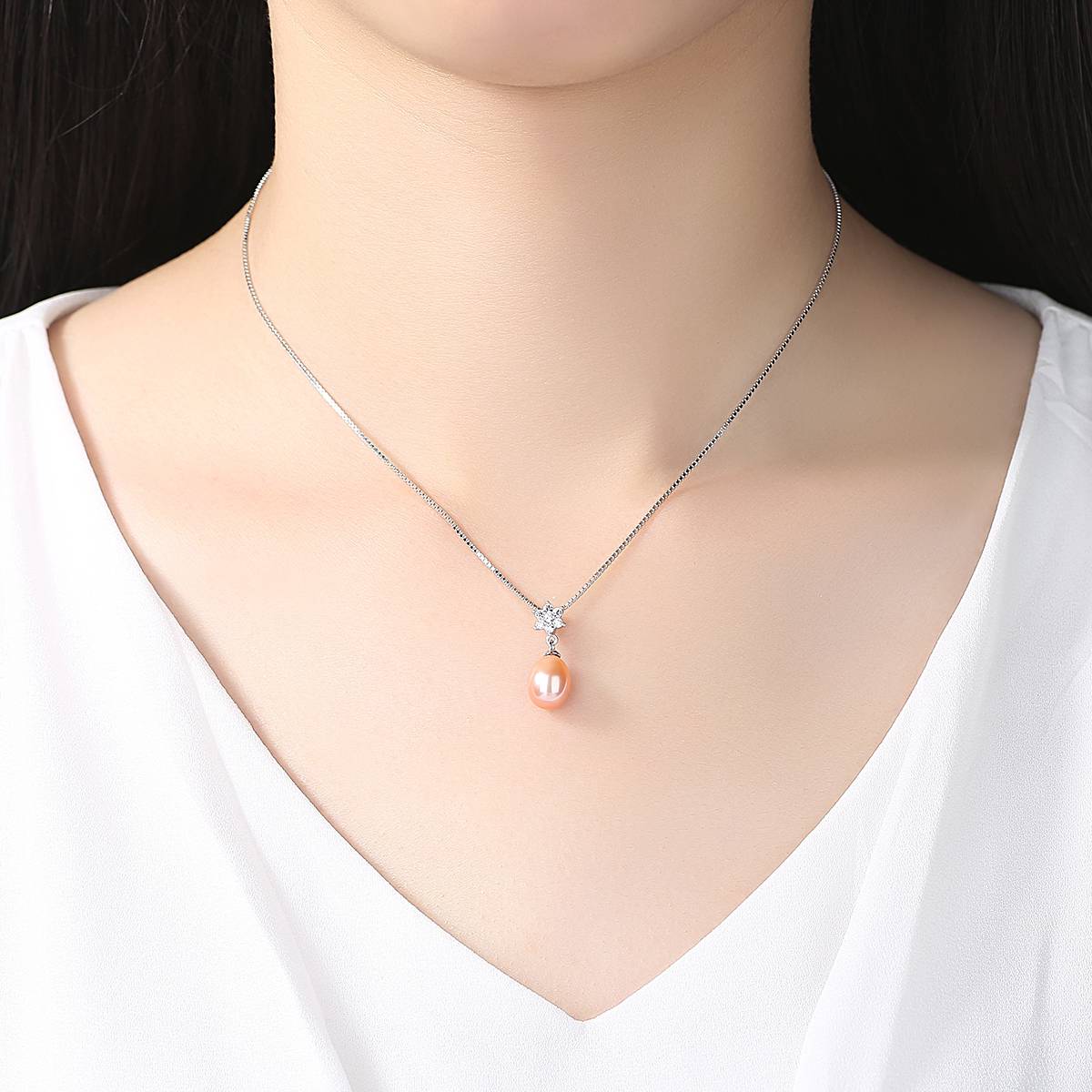 Colier din Argint Shining Pearl