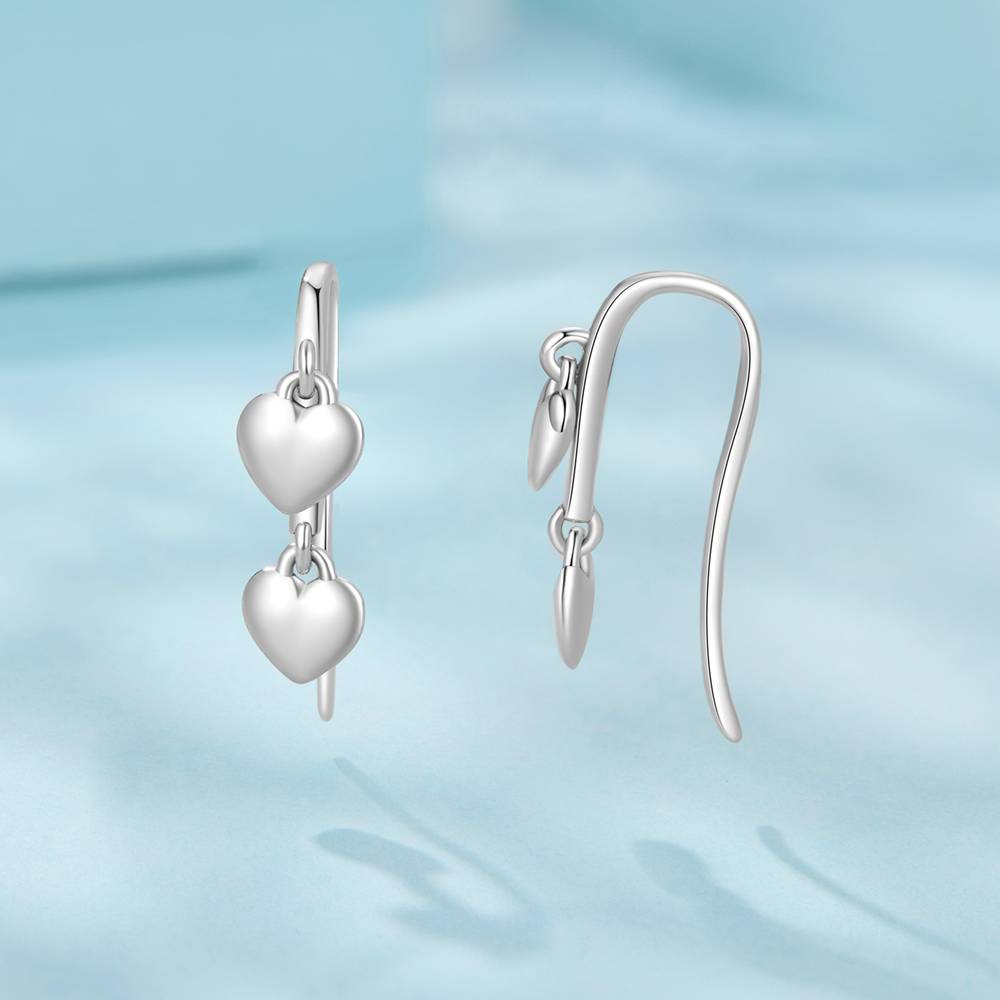 Cercei din Argint Hearts Hook Silver