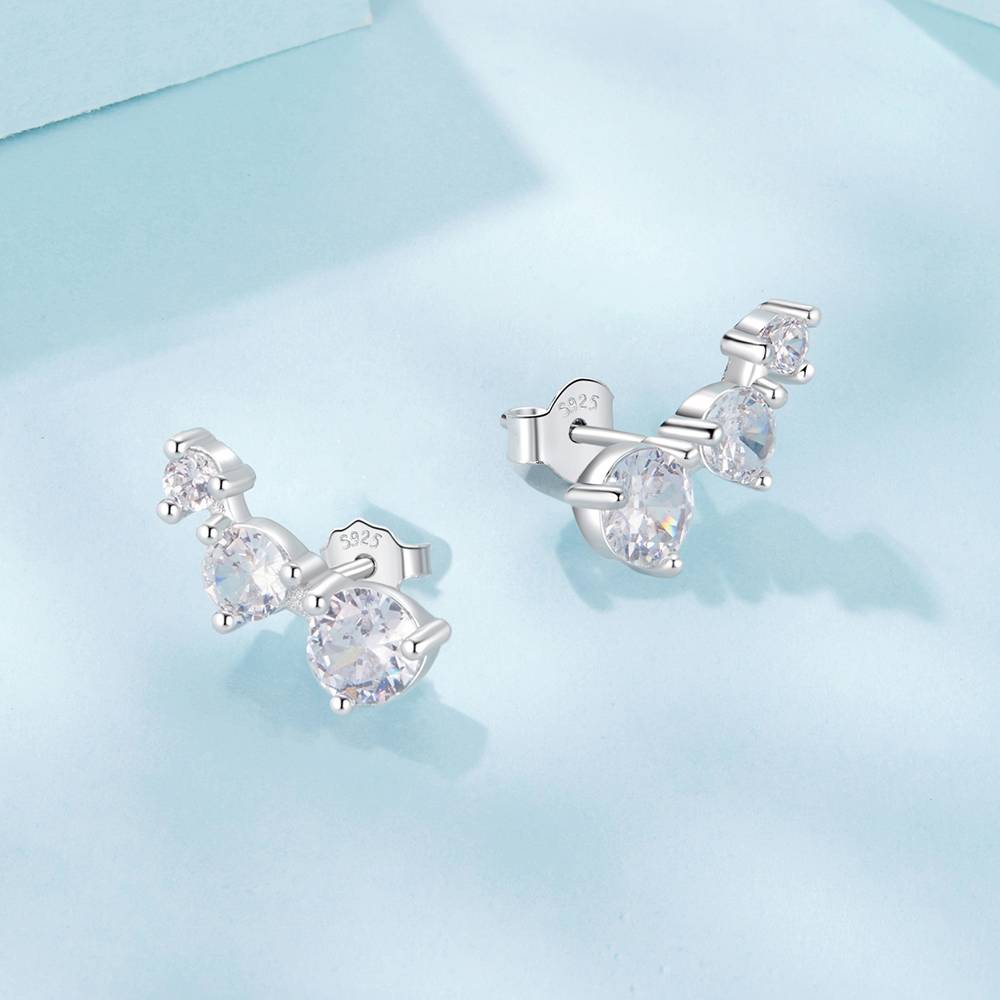 Cercei din Argint Hearts Glow Silver