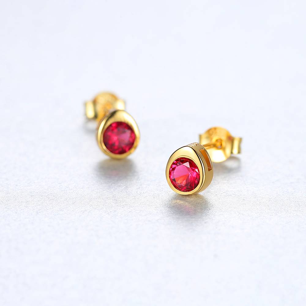 Cercei din Argint Ruby Diamond