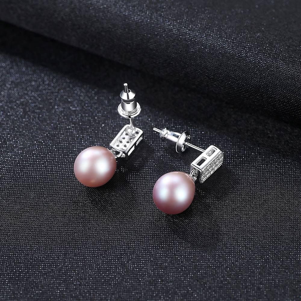 Cercei din Argint Aurelia Diamond Pearls