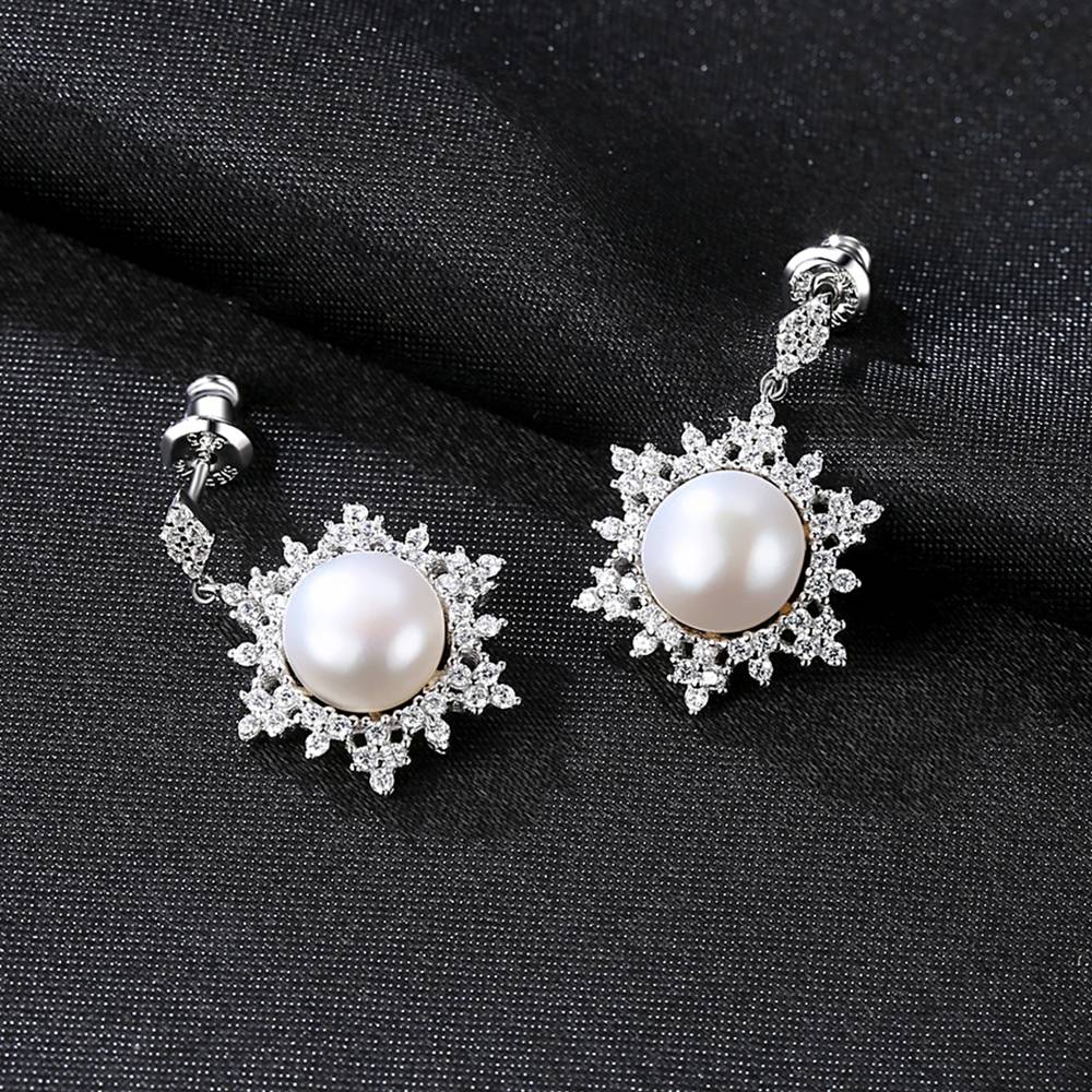 Cercei din Argint Lily Pearls