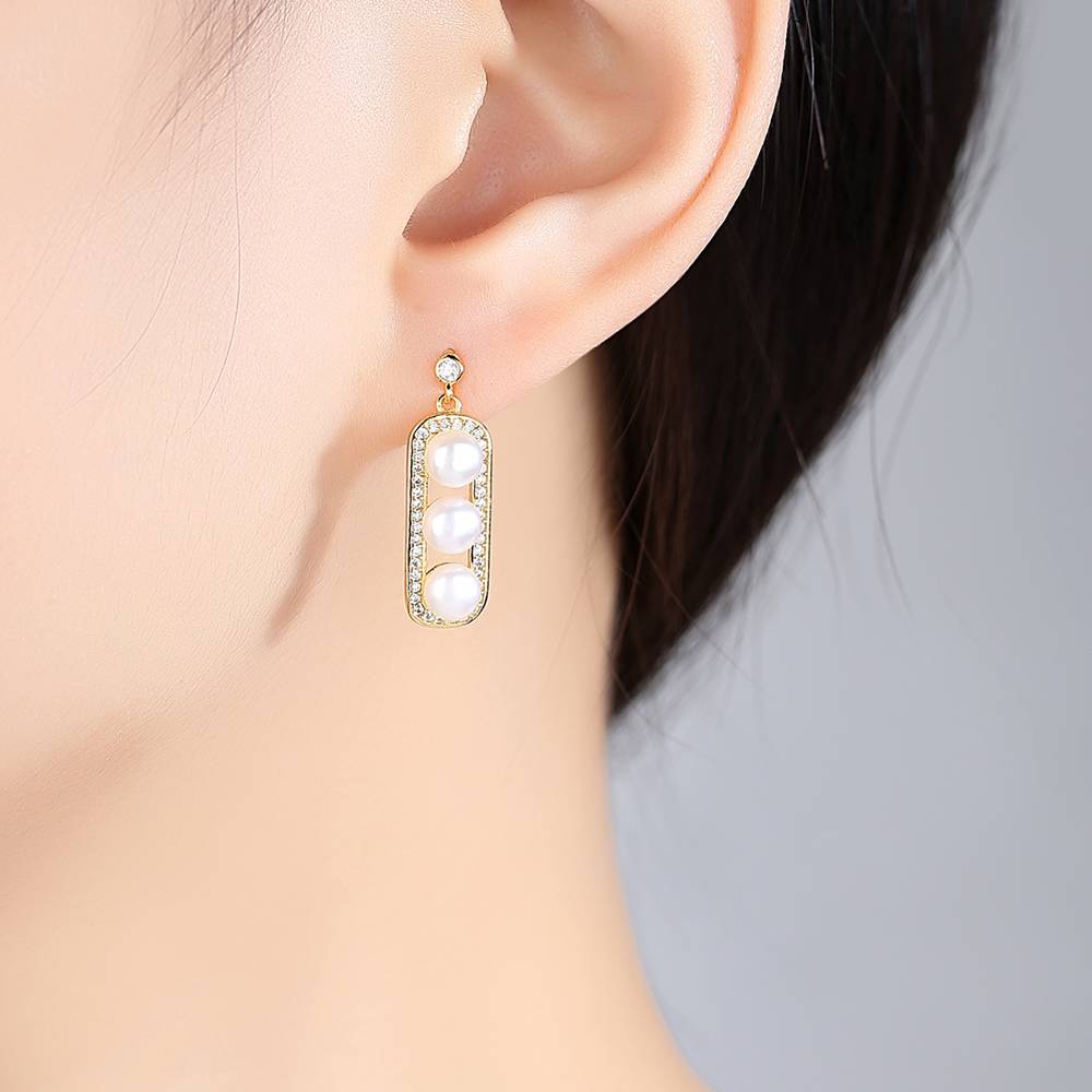 Cercei din Argint Evie Pearls