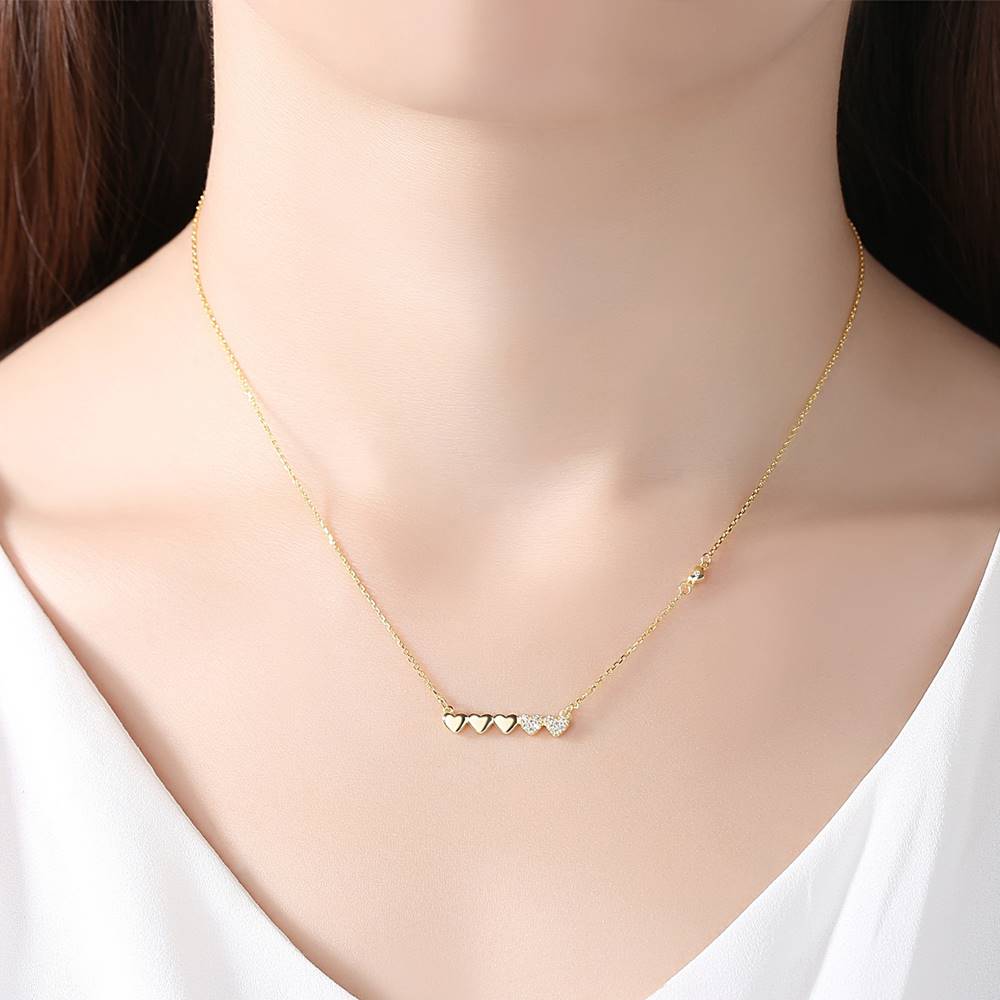 Colier din Argint Adora Diamond Hearts