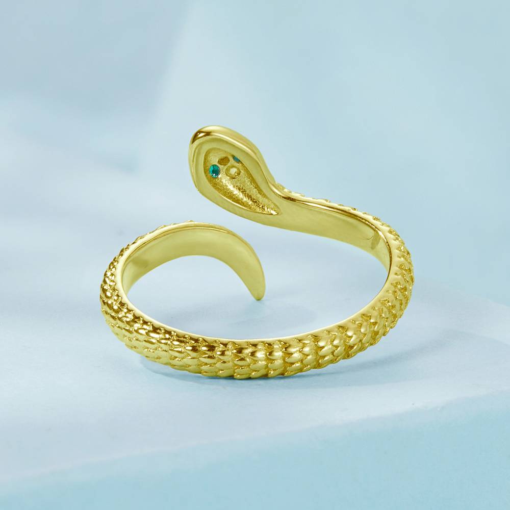 Inel reglabil din Argint Viper Gold