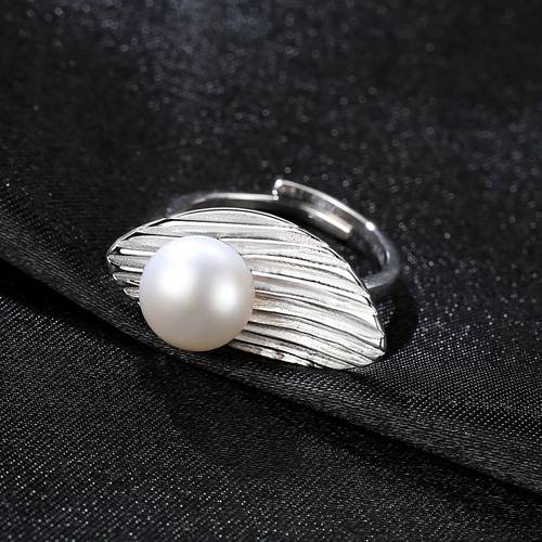 Inel reglabil din Argint Shell Pearl