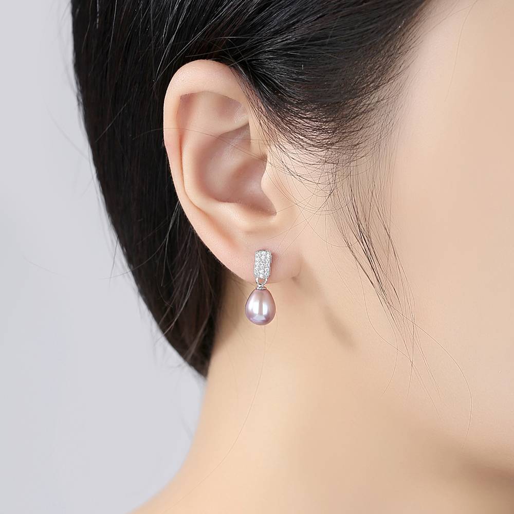 Cercei din Argint Aurelia Diamond Pearls