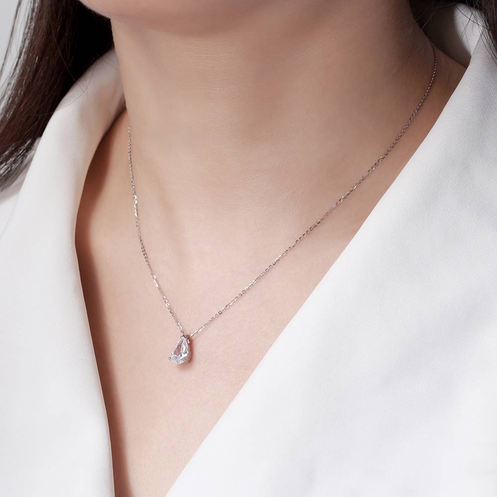 Colier din Argint Shining Teardrop