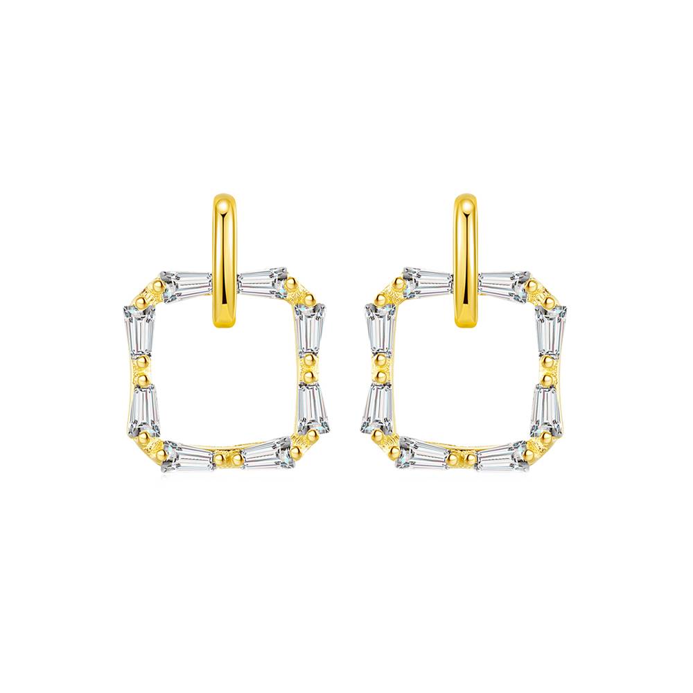 Cercei din Argint Marquise Gold Diamonds