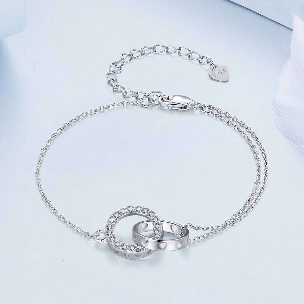 Bratara din Argint Double Rings