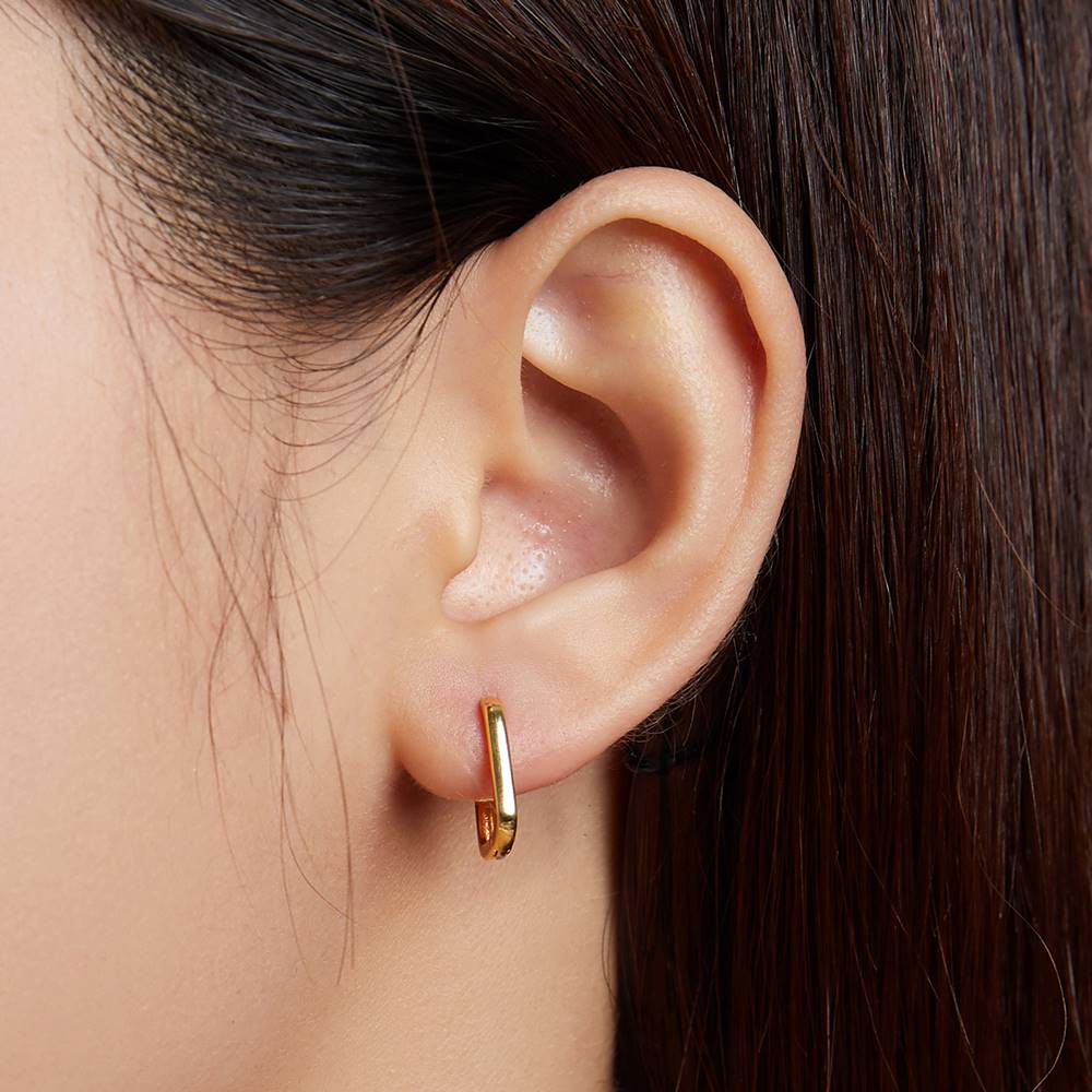 Cercei din Argint Geometric Glam Gold