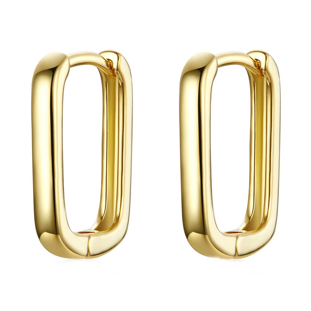 Cercei din Argint Geometric Glam Gold