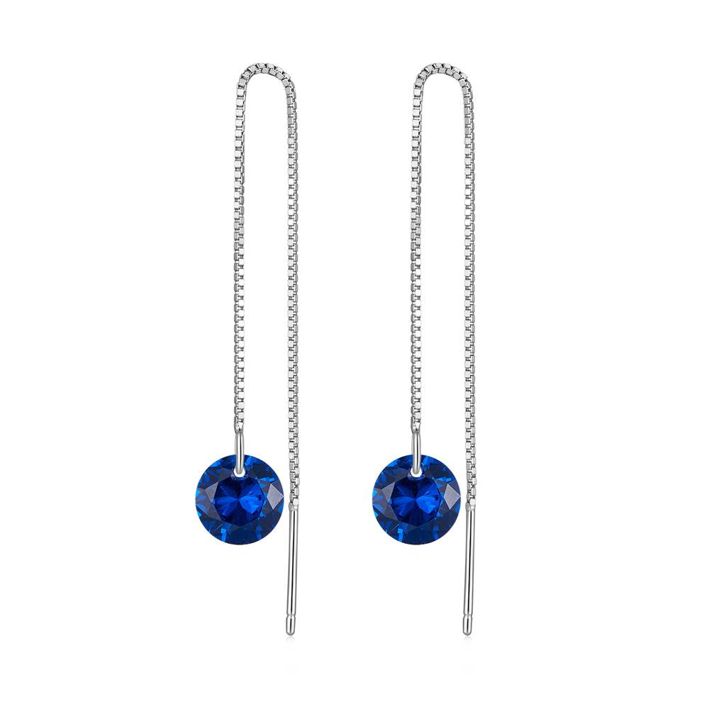 Cercei din Argint Blue Diamonds Chain