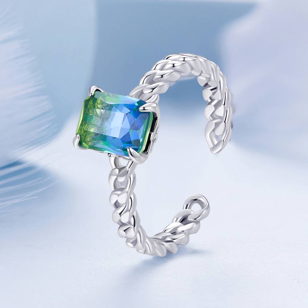 Inel reglabil din Argint Majestic Tourmaline