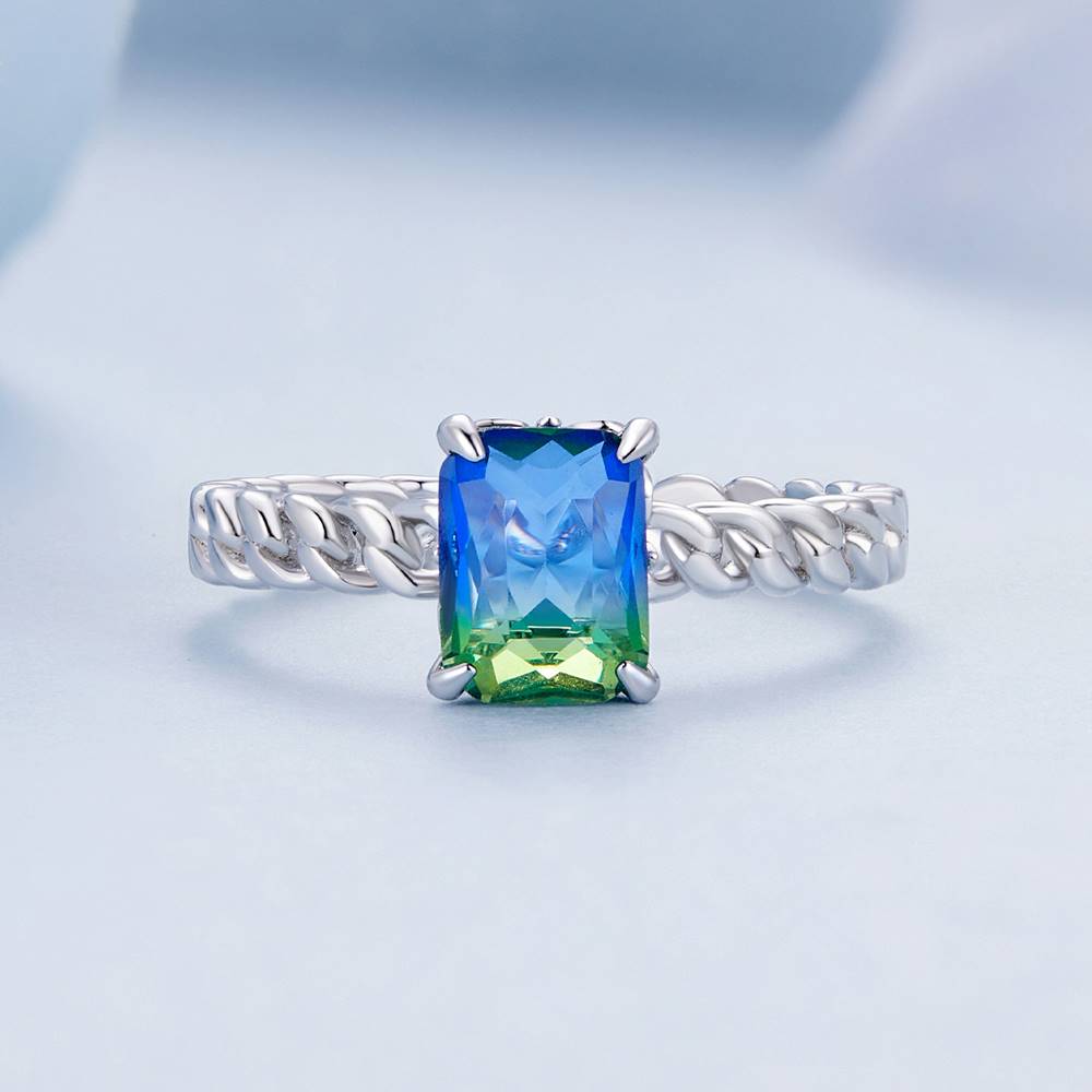 Inel reglabil din Argint Majestic Tourmaline