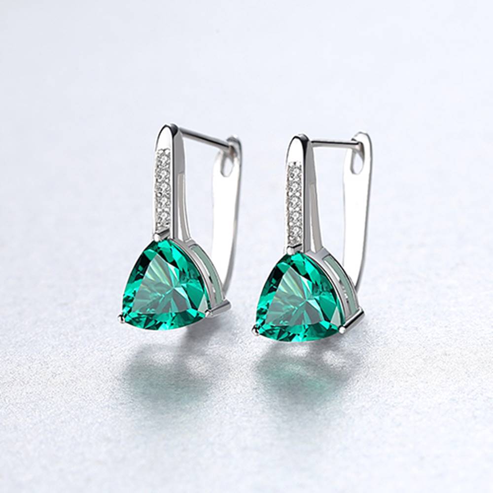 Cercei din Argint Maude Emerald