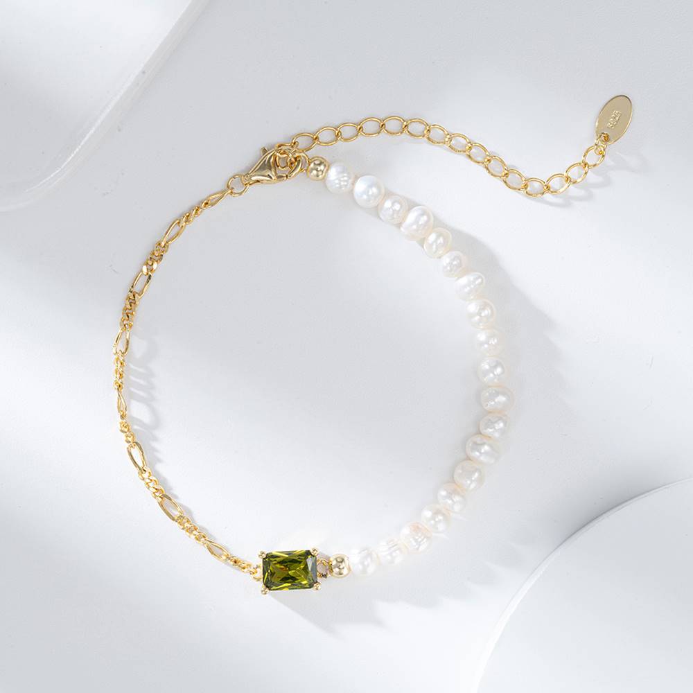 Bratara din Argint Emerald Pearls