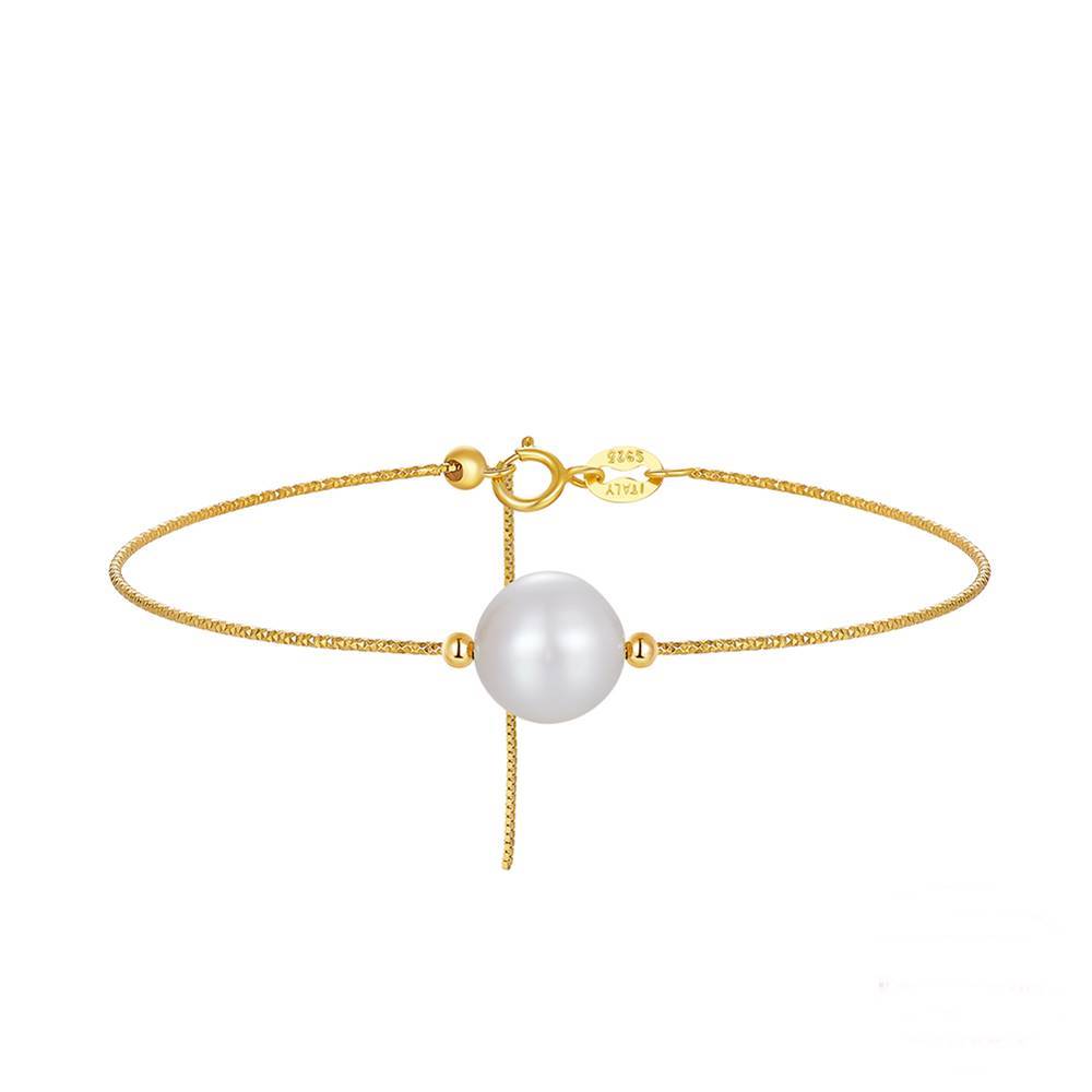 Bratara din Argint Big Gold Pearl