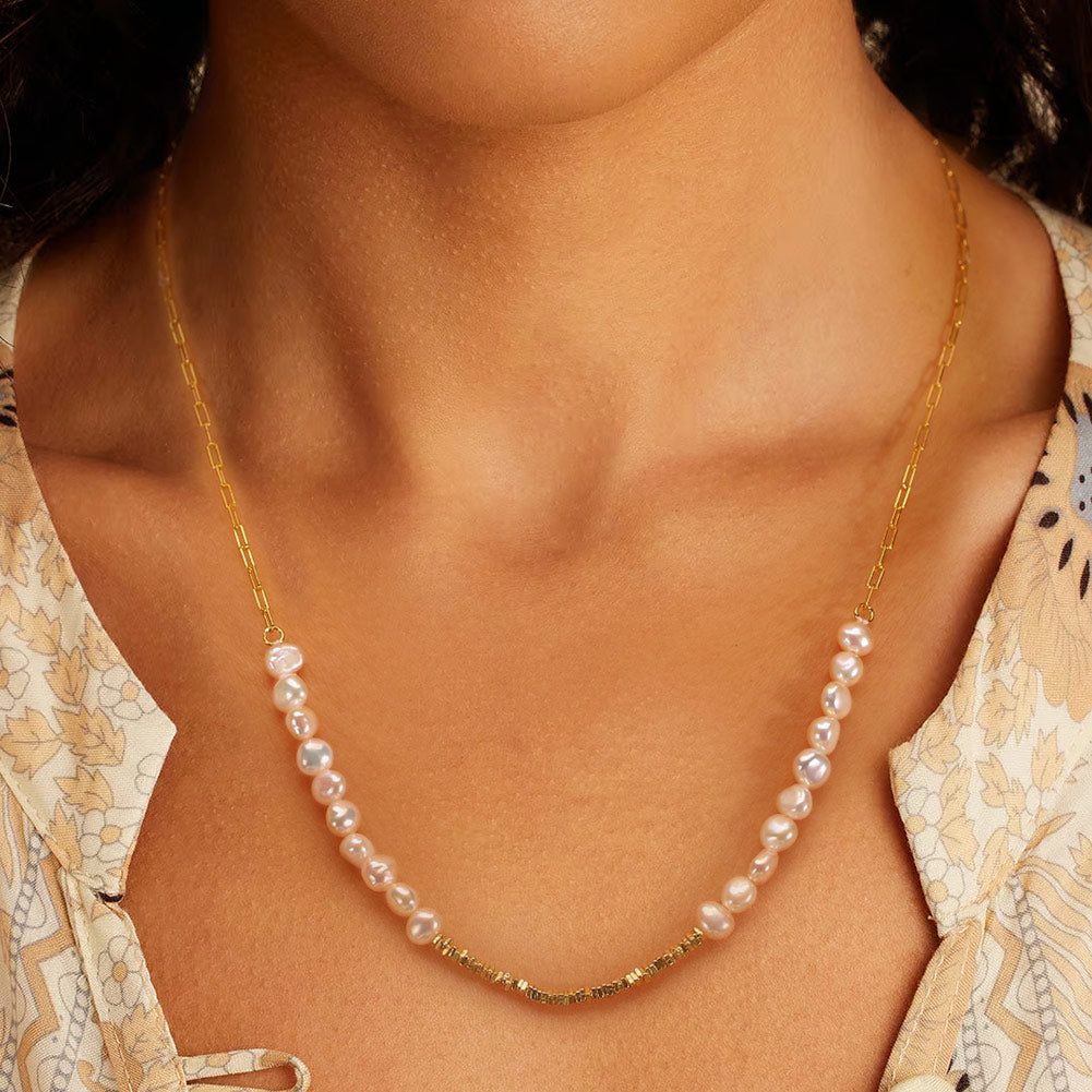 Colier din Argint Cube Pearls