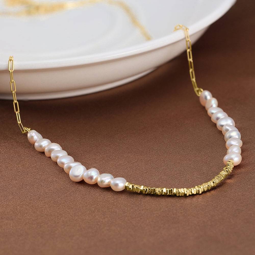 Colier din Argint Cube Pearls