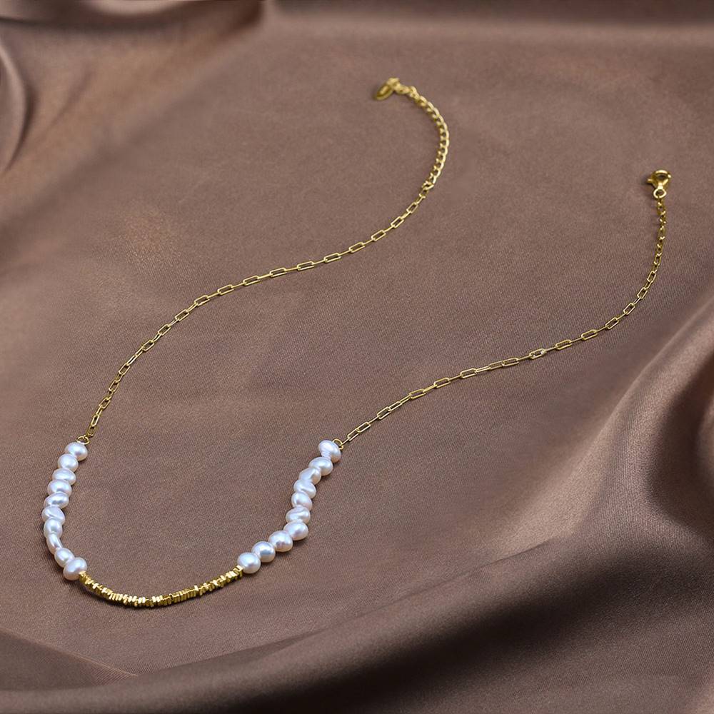 Colier din Argint Cube Pearls