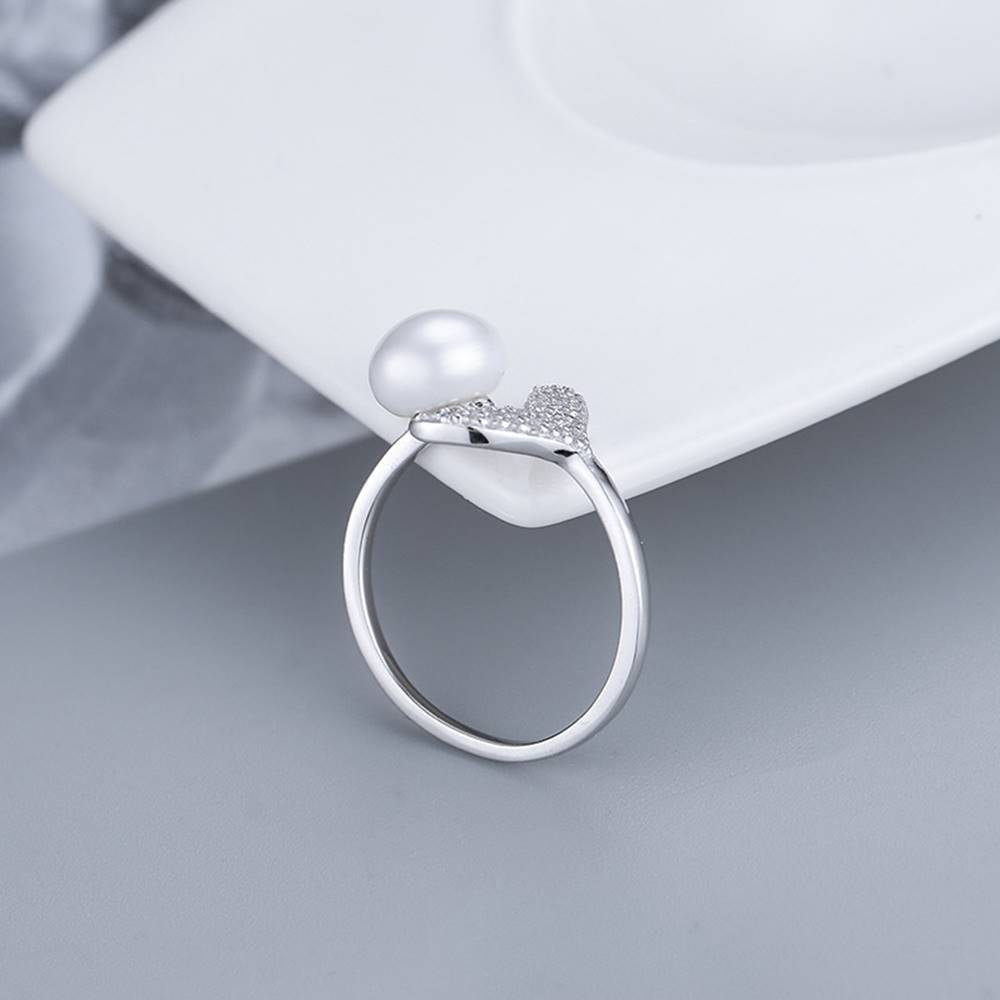 Inel reglabil din Argint Dolphin Pearl