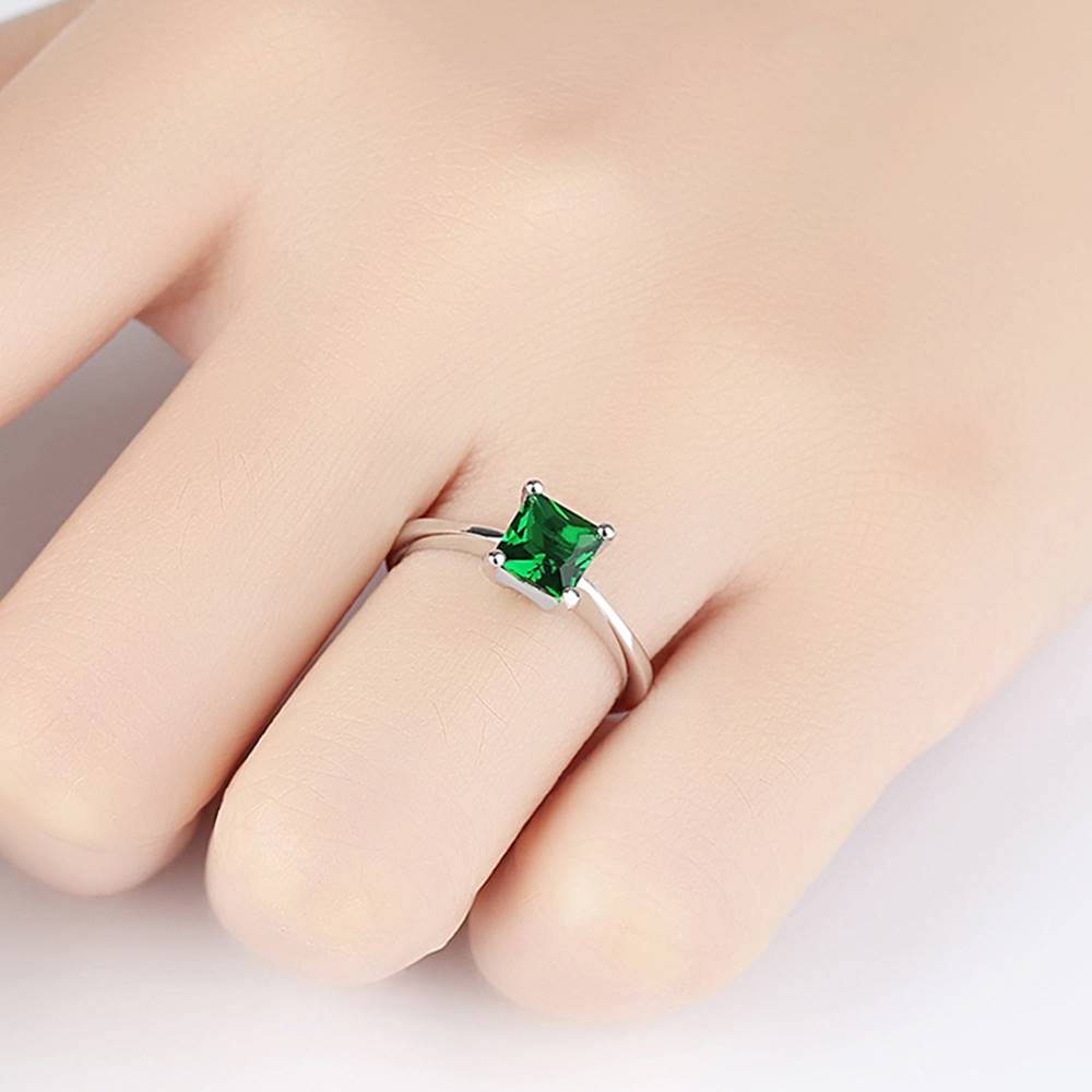 Inel din Argint Green Diamond