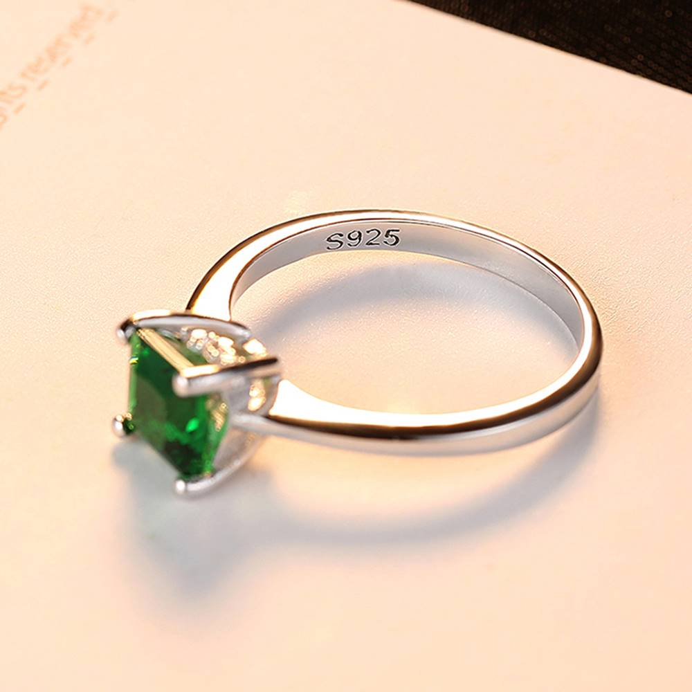 Inel din Argint Green Diamond