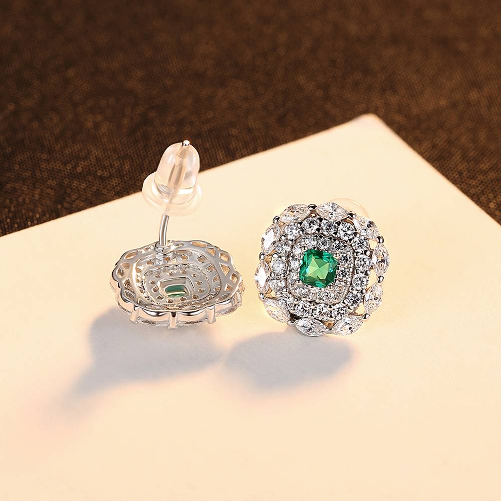 Cercei din Argint Magic Emerald
