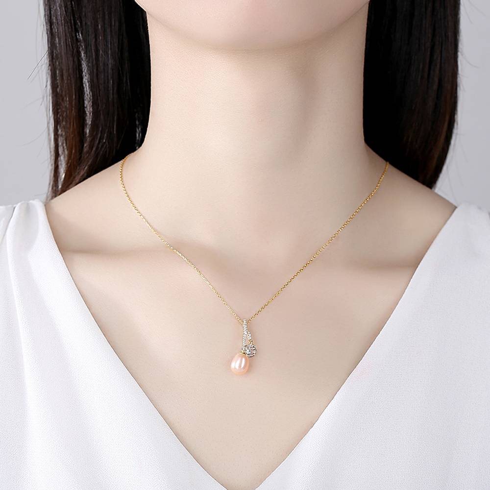 Colier din Argint Between Pearls and Diamonds