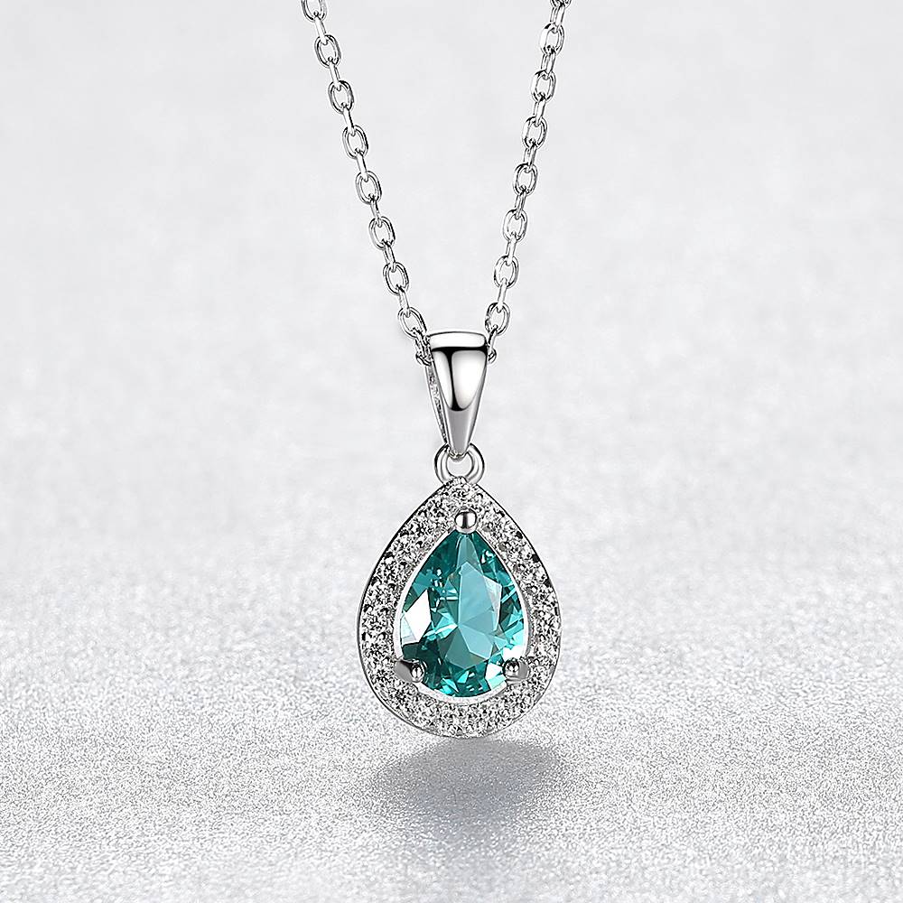 Set din Argint Topaz Teardrop