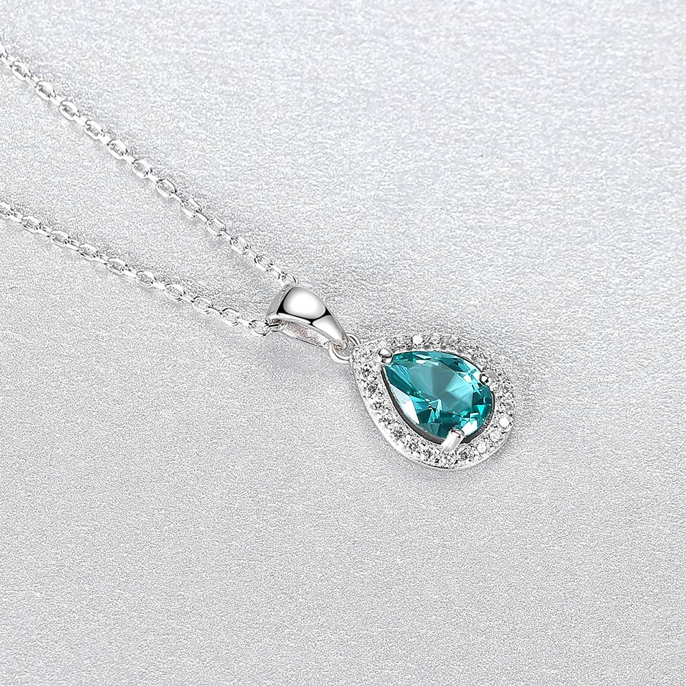 Colier din Argint Topaz Teardrop