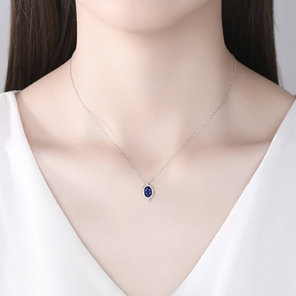 Set din Argint Elegant Sapphire