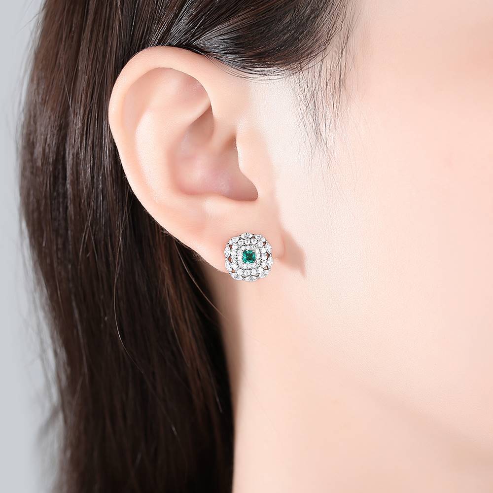 Cercei din Argint Magic Emerald