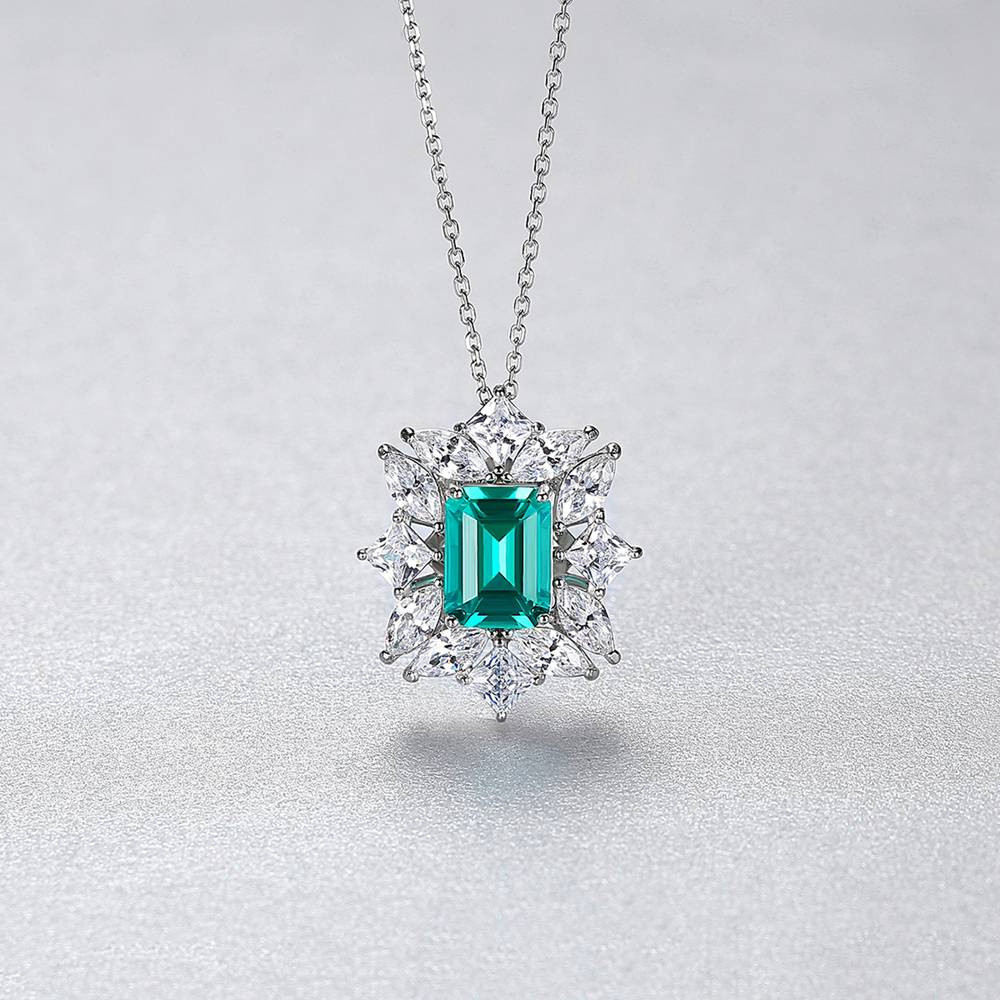 Colier din Argint Azra Emerald