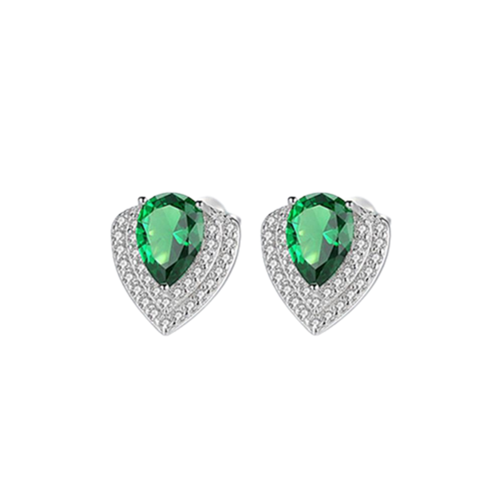 Cercei din Argint Dark Emerald