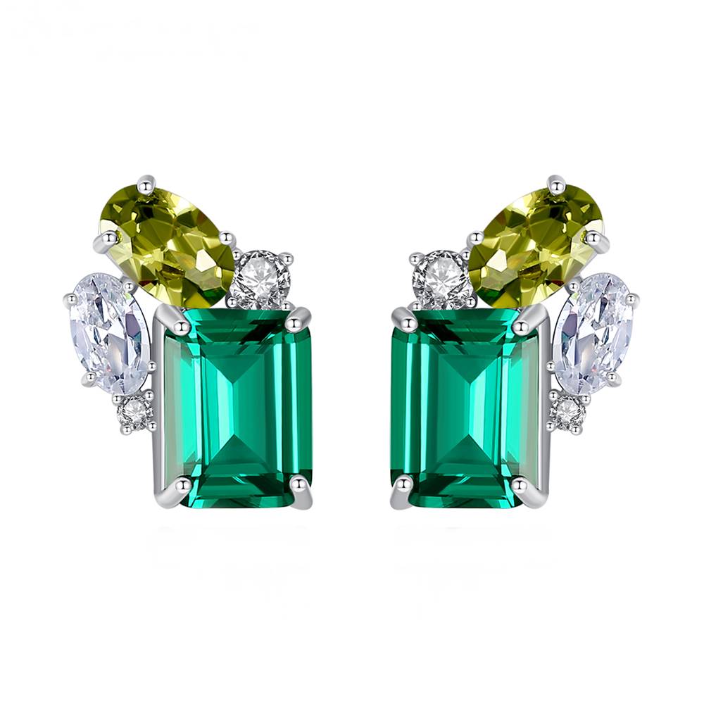 Cercei din Argint Frozen Emerald