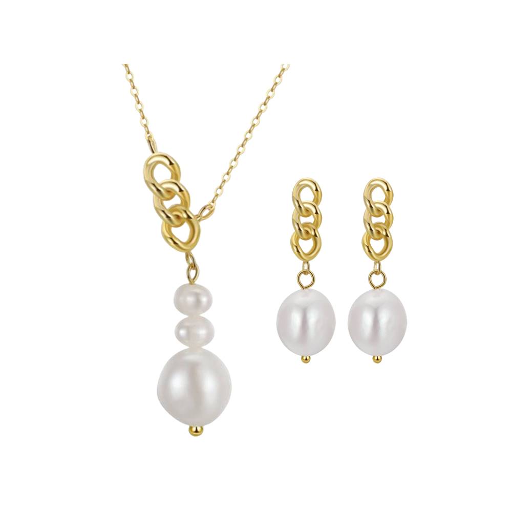 Set din Argint Viva Pearls