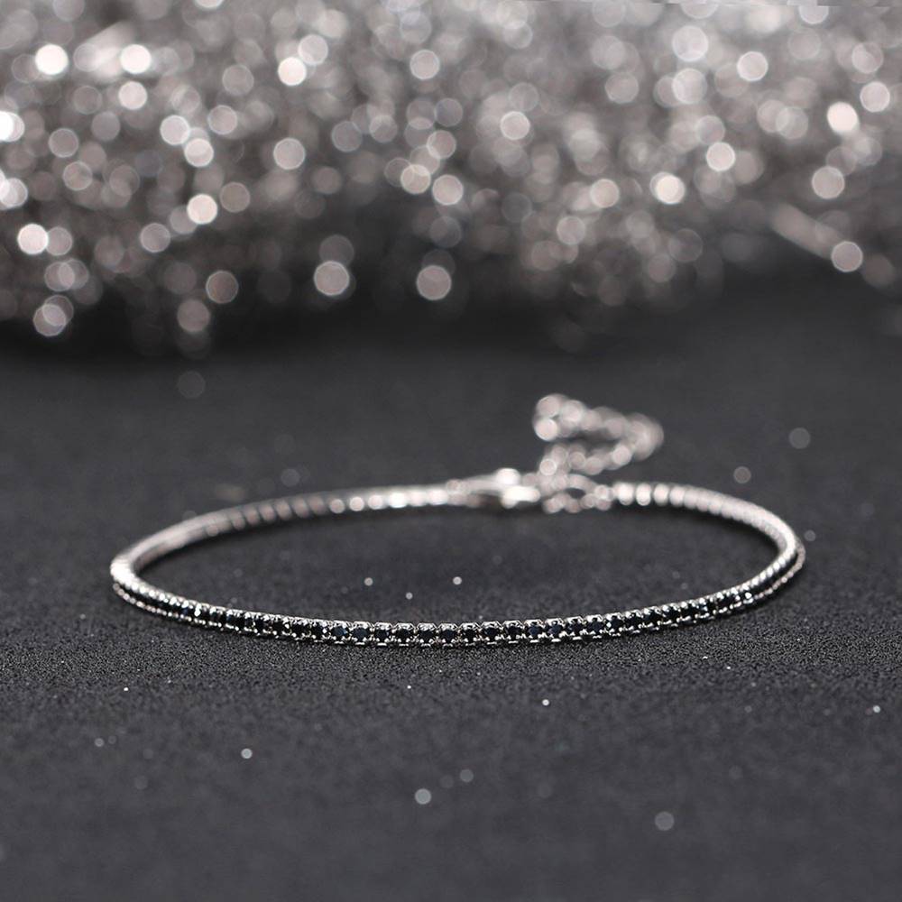 Bratara Tennis din Argint Prime Diamonds Black