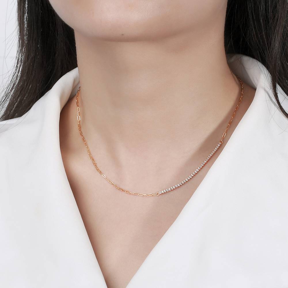 Colier din Argint Gold Diamonds Links