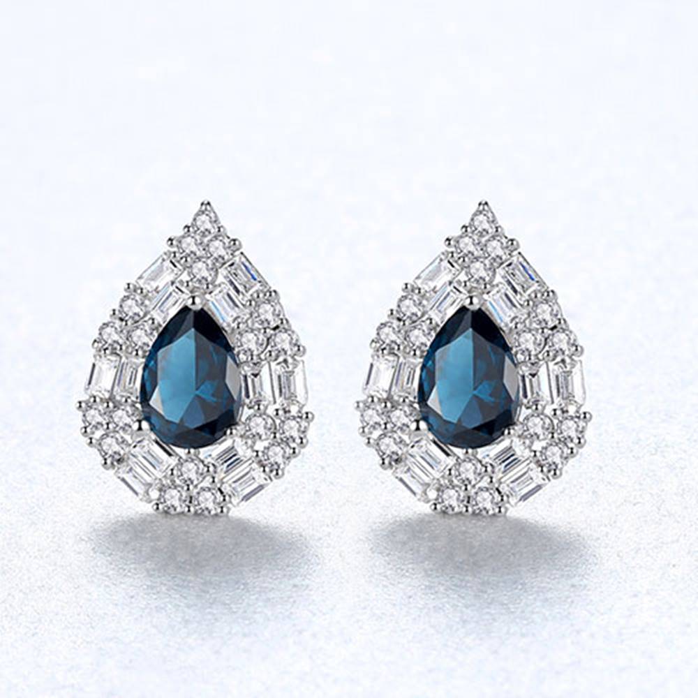 Cercei din Argint Mikaela Sapphire