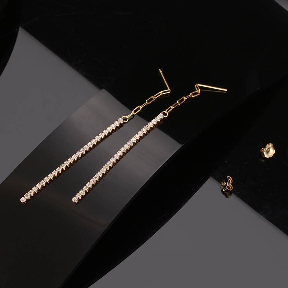 Cercei din Argint Tennis Miracle Gold