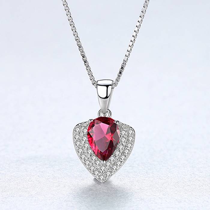 Set din Argint Dark Ruby