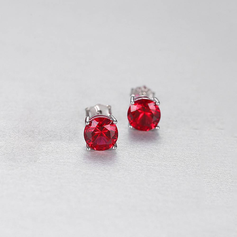 Cercei din Argint Charming Ruby