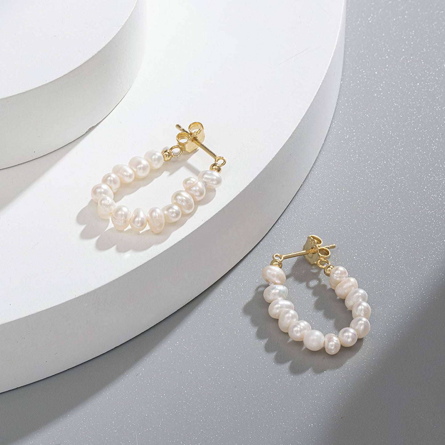 Cercei din Argint Gold Passion Pearls